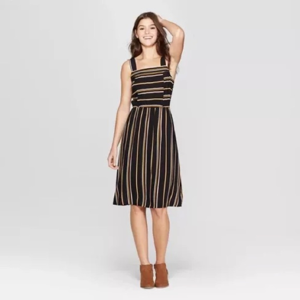 XHILARATION• striped midi dress